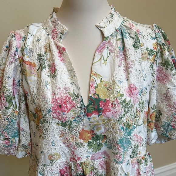 Sugarlips Floral Puff Sleeve Mini Dress - Picture 5 of 5